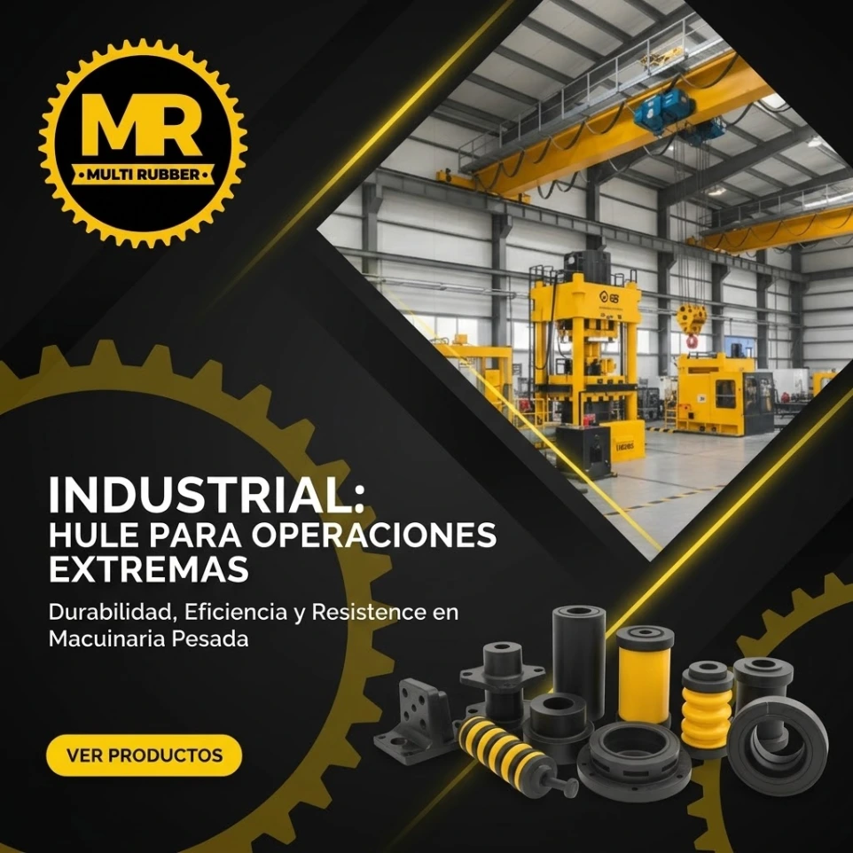 hule para maquinaria pesada  bujes industriales de hule  soportes de hule para maquinaria  componentes de hule industrial  soluciones de hule para operaciones extremas  hule de alta resistencia  durabilidad del hule industrial